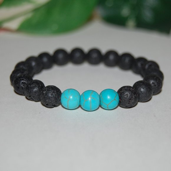 Lava Bracelet ,8mm Beads,Volcano Lava Stone Bracelet,Man,Woman,health,Relieve - Picture 2 of 3